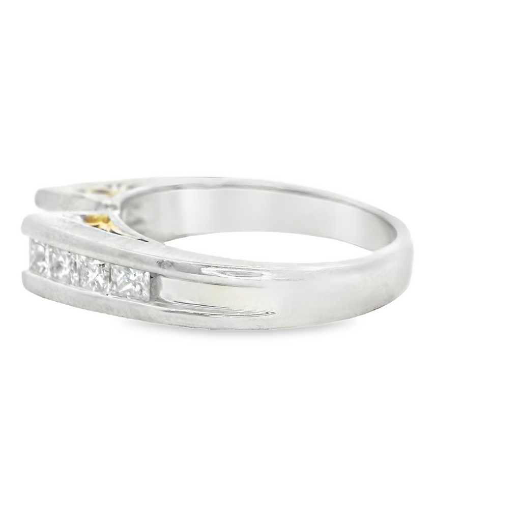 PLATINUM /18K CHANNEL SET DIAMOND ENGAGEMENT RING