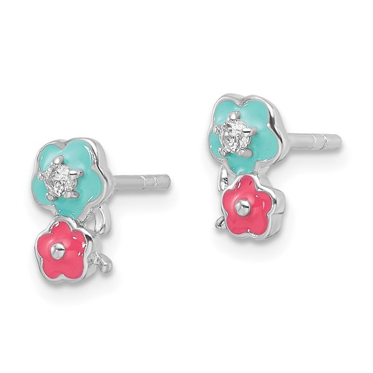 Sterling Silver Children's Flower Earrings