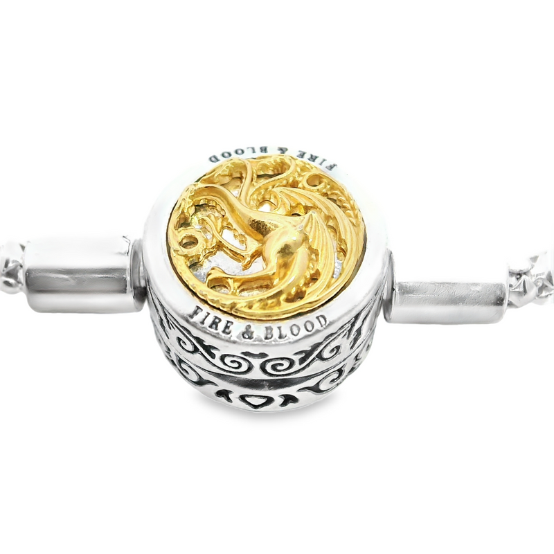 Pandora Sterling Silver & Gold Tone Game of Thrones Bracelet