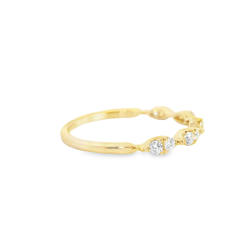 14K YG Diamond Band