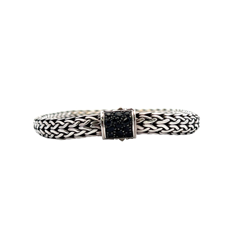 Sterling Silver & Black Sapphi