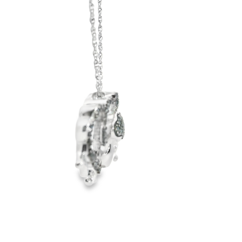 Sterling Silver Diamond Sheep Pendant