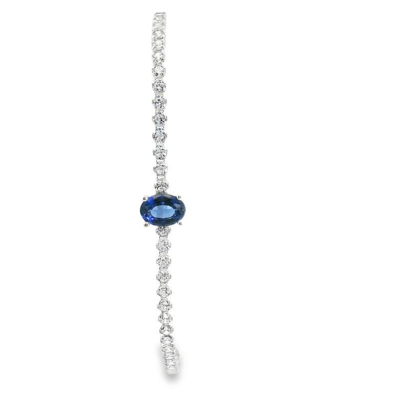 Pandora Sterling Silver Sparkling Pave Tennis Bracelet 7" Long