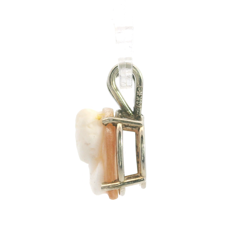 14K WG Cameo Pendant