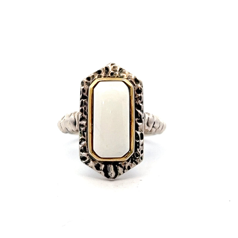 Sterling Silver White Turquoise Ring