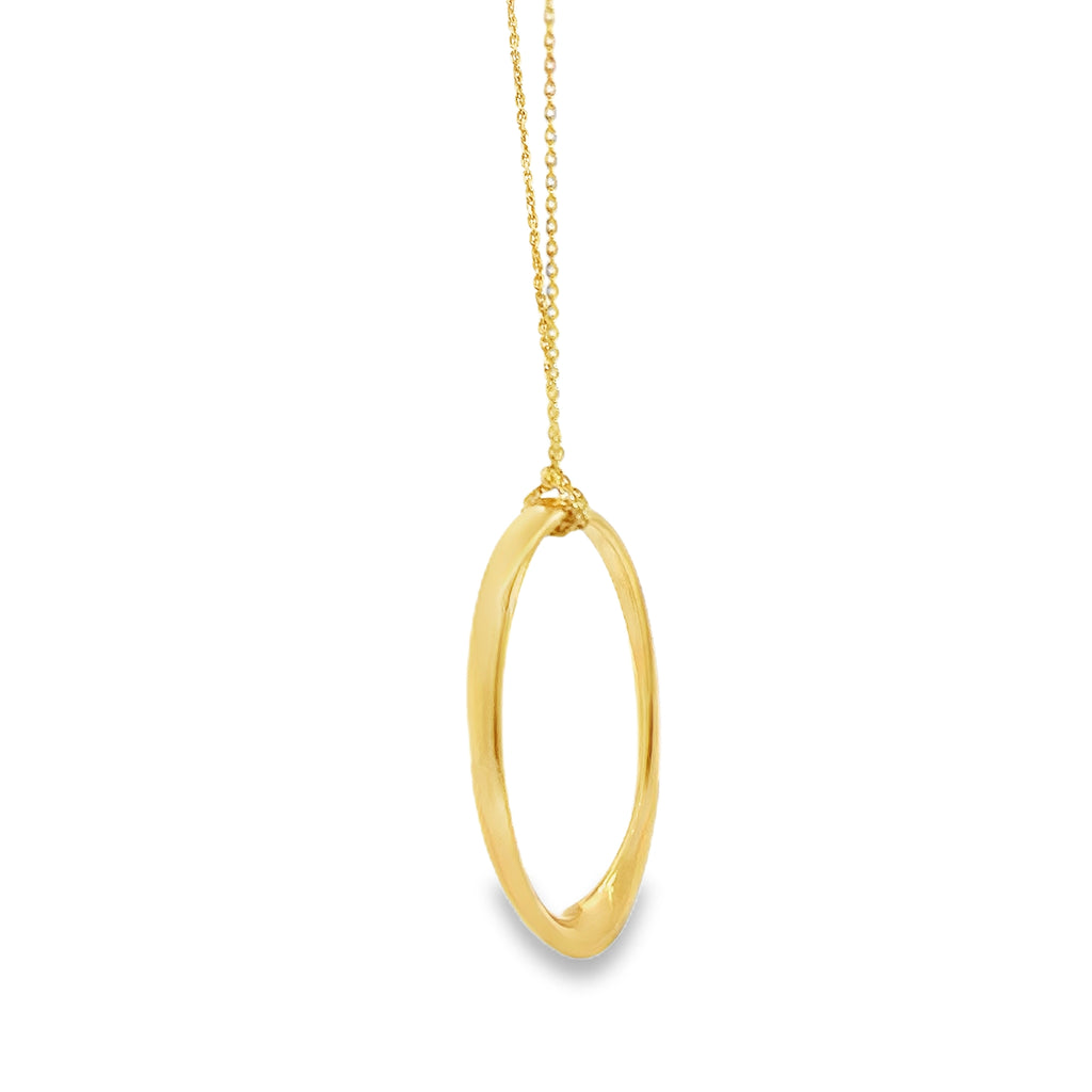 Gold Plated Sterling Silver Oval Pendant