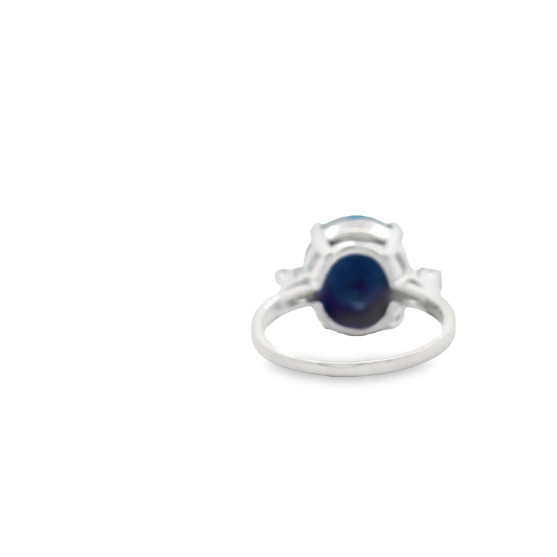 14K WG Linde Star Sapphire & D
