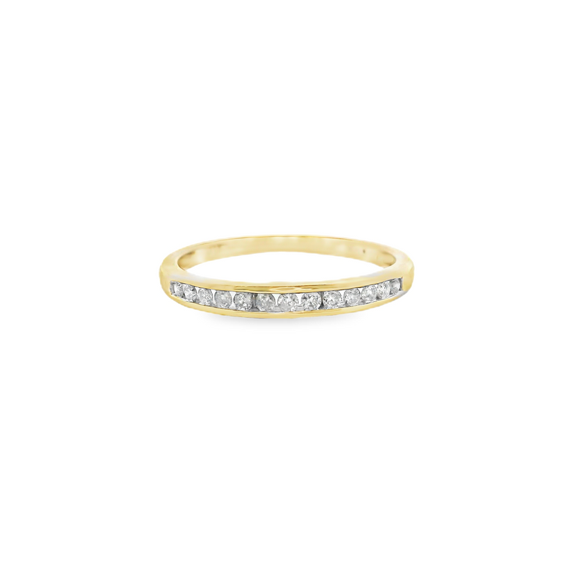 10K YG Diamond Wedding Band