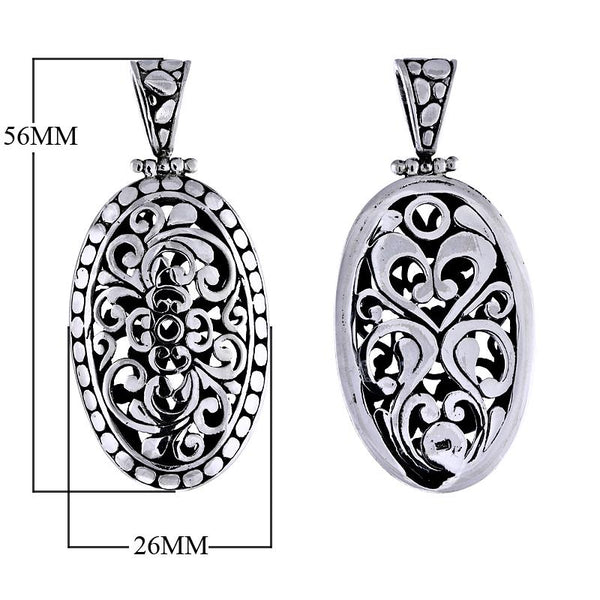 Silver Oval Shape Pendant