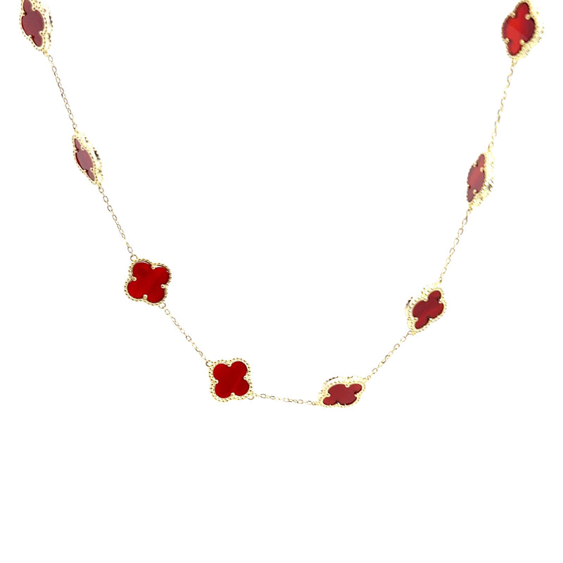 Gold Plated Carnelian Necklace