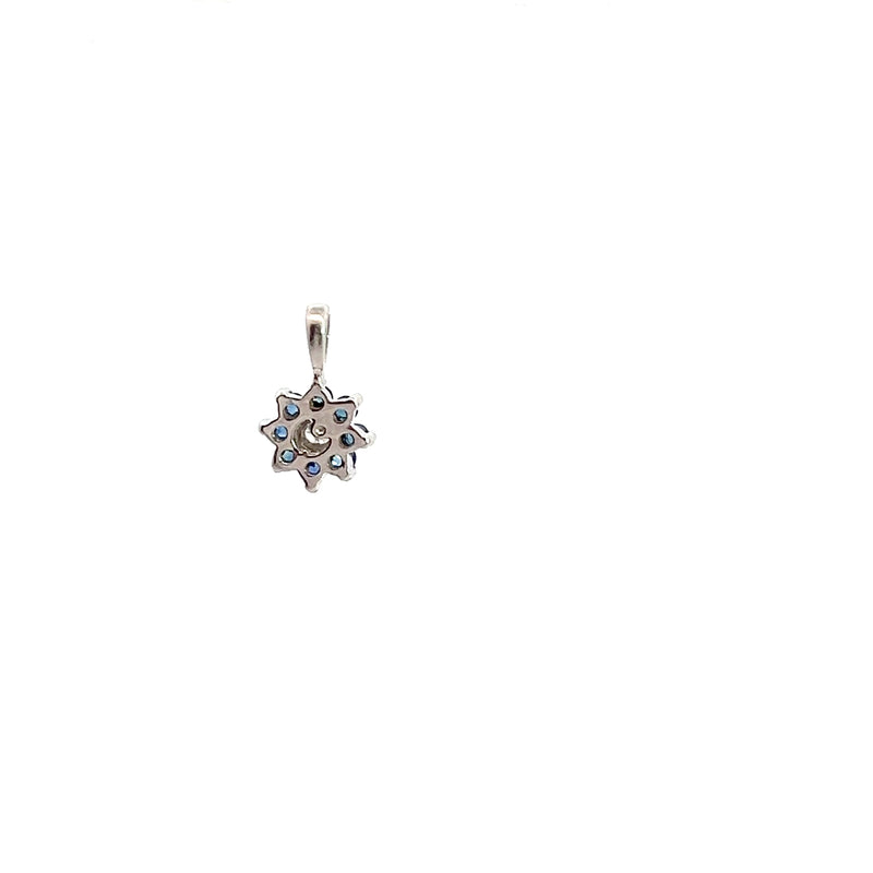 14K WG Sapphire & Diamond Pendant