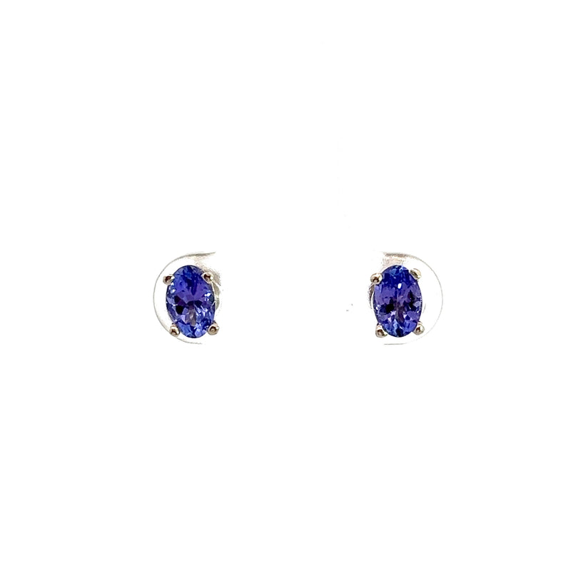 14K WG Tanzanite Stud Earrings