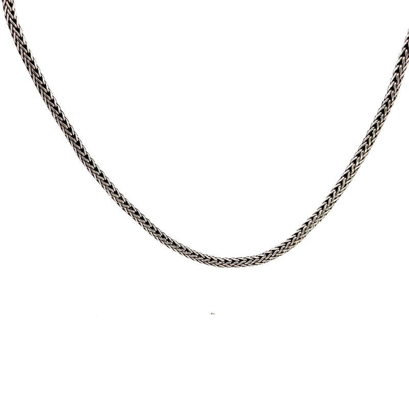 Sterling Silver 20" Wide Wheat Chain