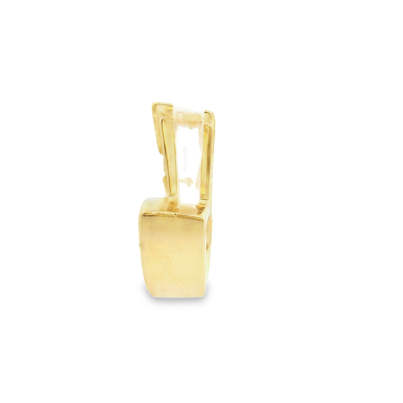 14K YG Iolite & Diamond Pendant