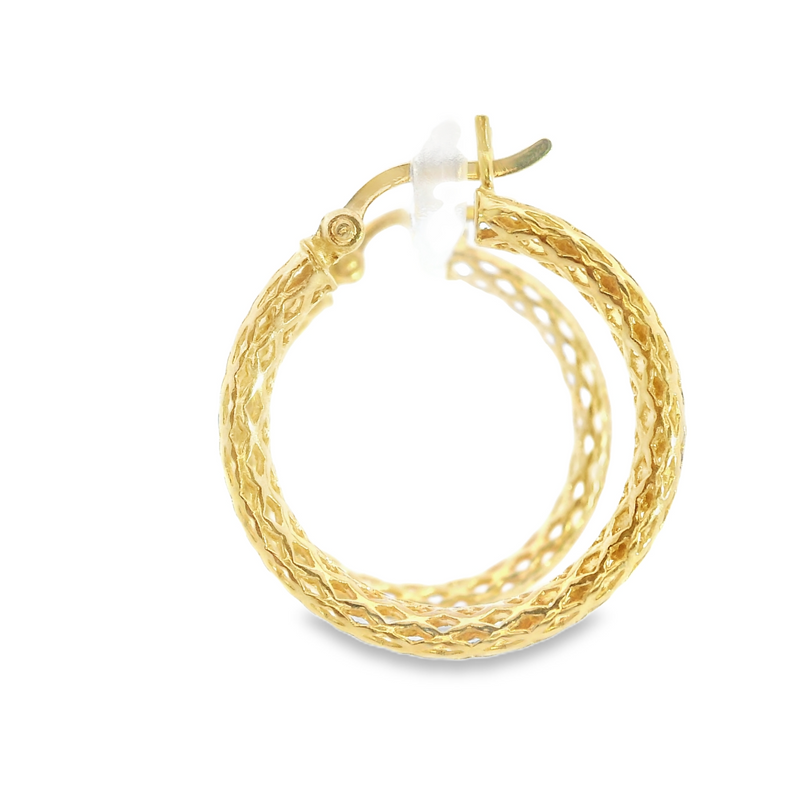 14K YG Hoop Earings