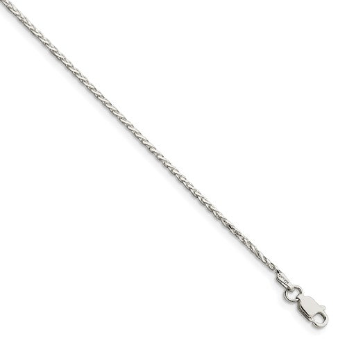STERLING SILVER 1.5MM DIAMOND CUT SPIGA CHAIN 16"