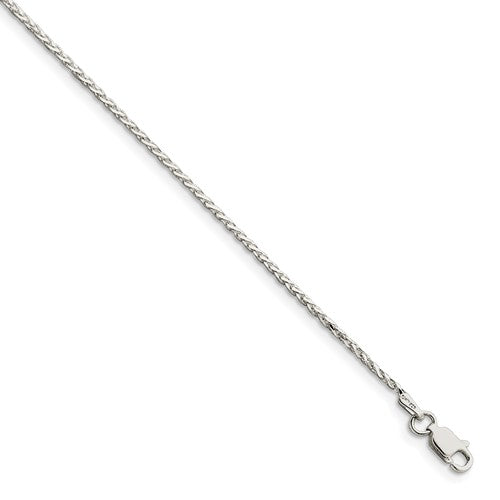 STERLING SILVER 1.5MM DIAMOND CUT SPIGA CHAIN 16