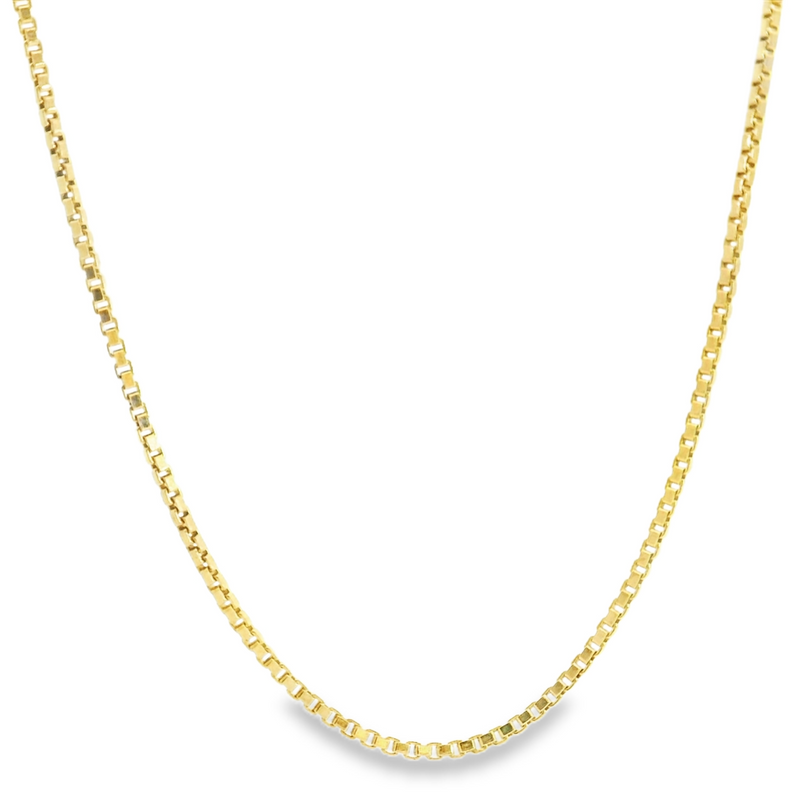 Gold Plated Stelring Silver Box Chain 24"