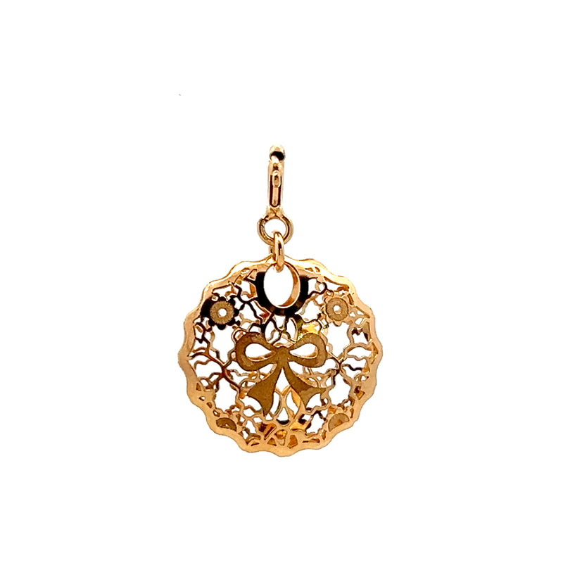 14K YG Filigree Pendant