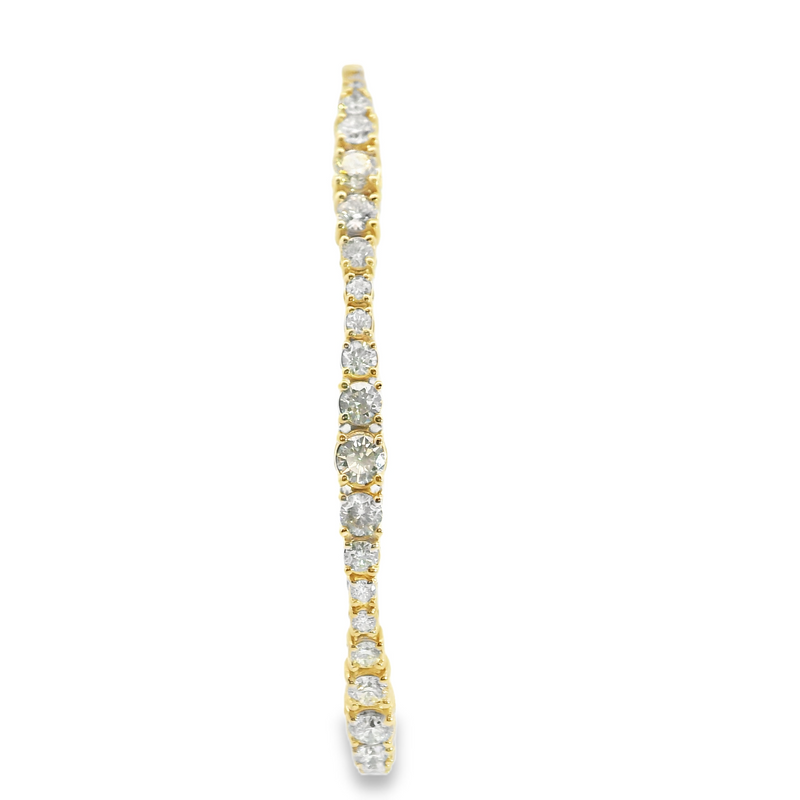 14K YG Flexible Diamond Bangle Bracelet