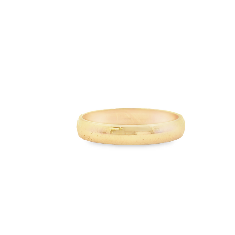 14K YG  Half Round Band