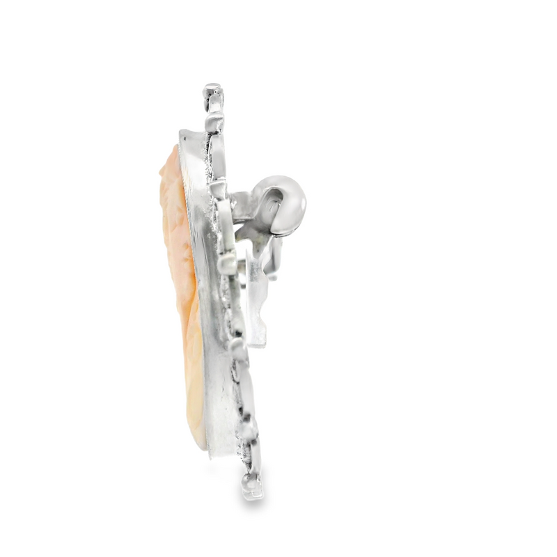 Sterling Silver Cameo Pin