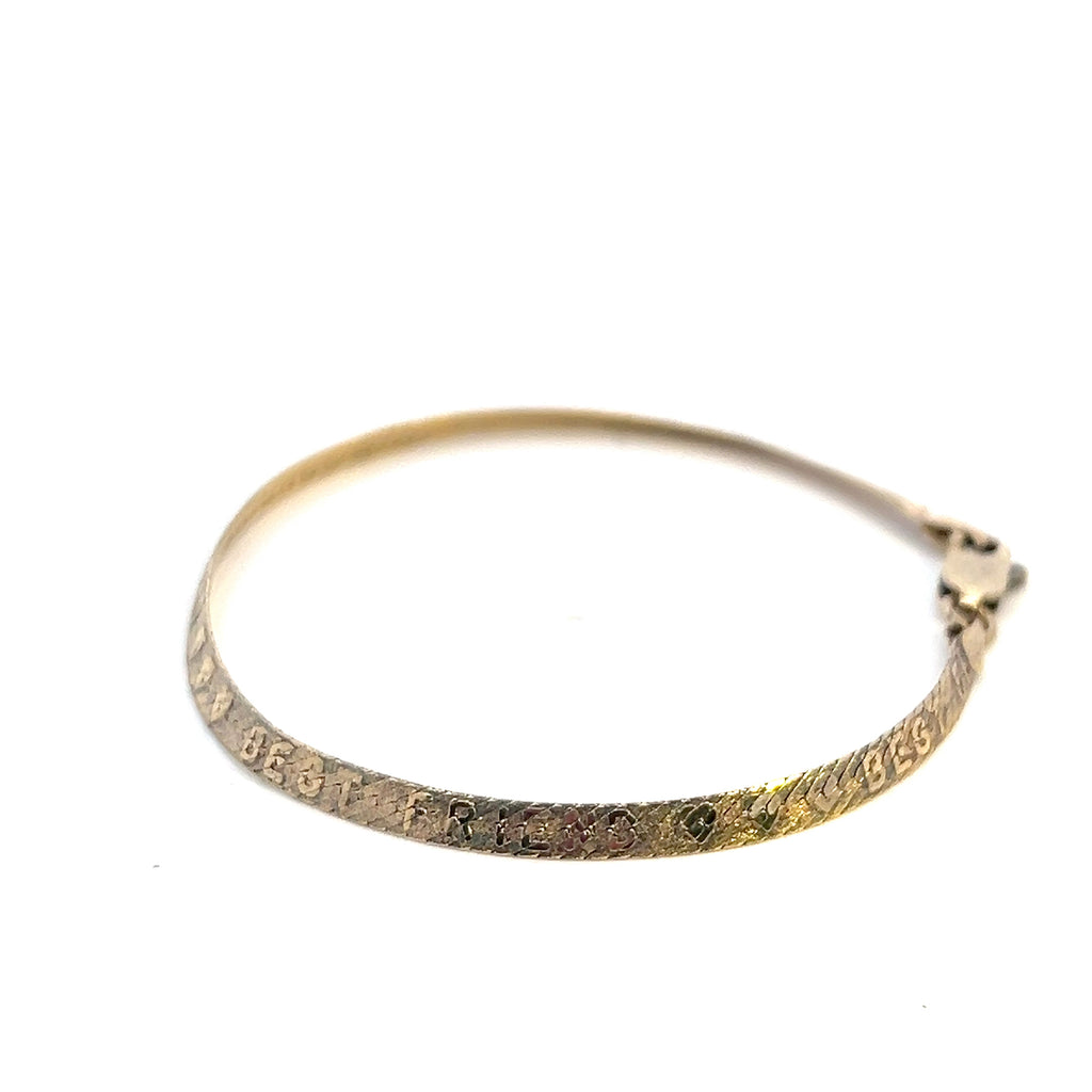 Gold Plated Sterling Silver Best Friends Bracelet
