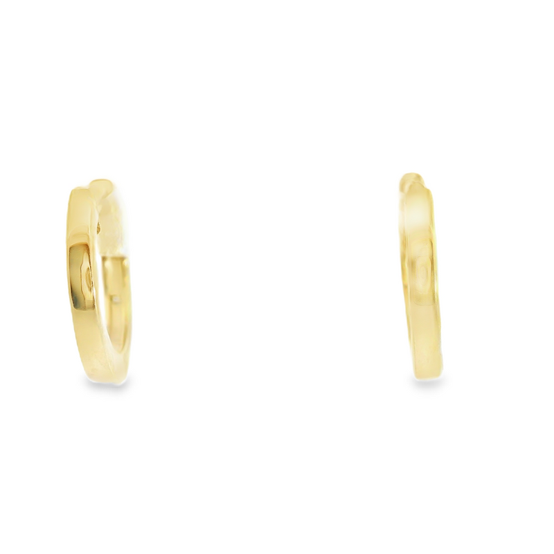 10K YG Diamond Hoop Earrings
