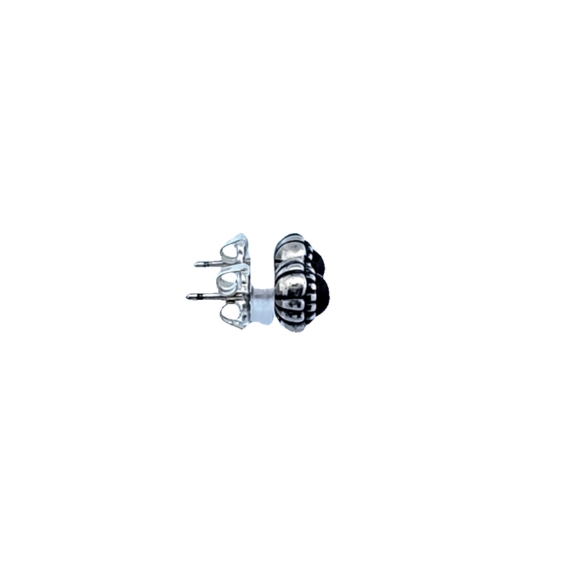 Sterling Silver Garnet Stud Earrings