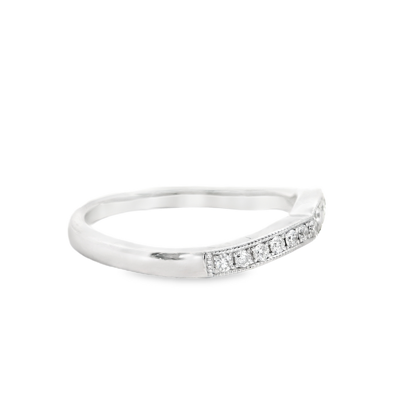 14K WG CURVED DIAMOND BAND