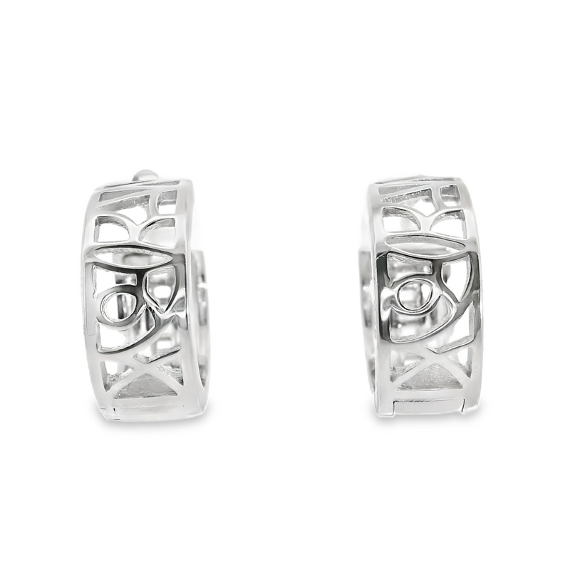 Sterling Silver CZ Hoops