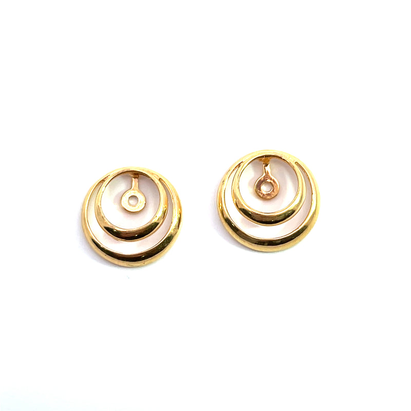 14K Yellow Gold Earring Jackets