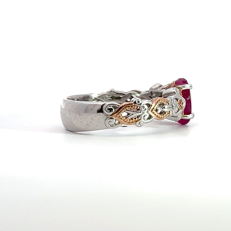 Sterling Silver Ruby Ring