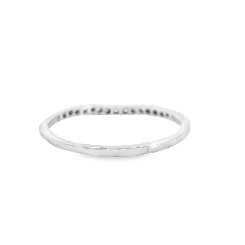 14K WG Curved Diamond Band