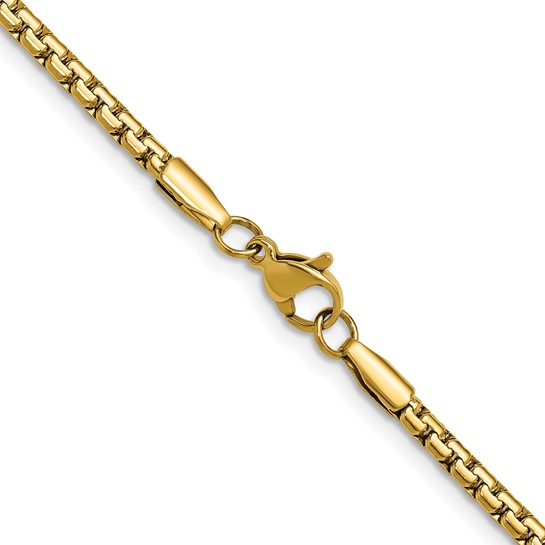 Gold Plated Stainless Steel Flat Box Chain