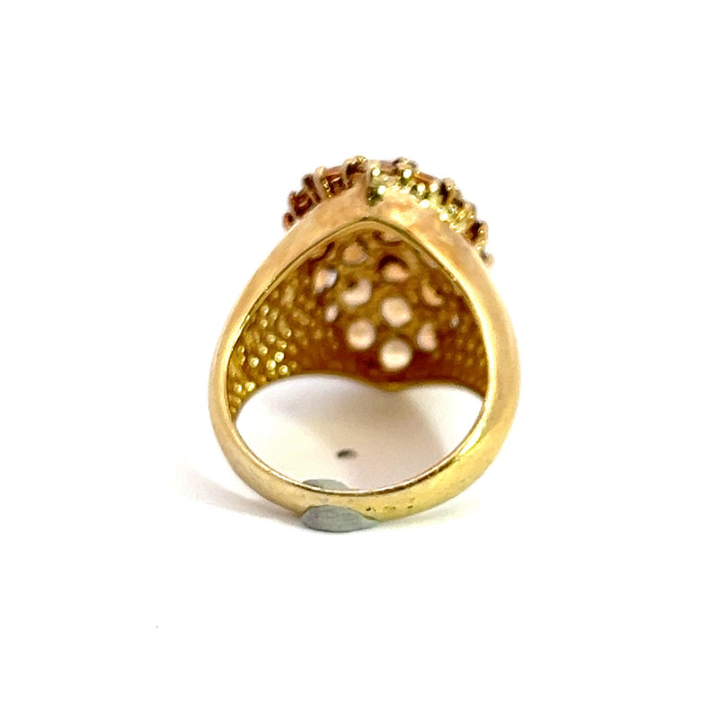 Gold Plated Sterling Silver Citrine Ring