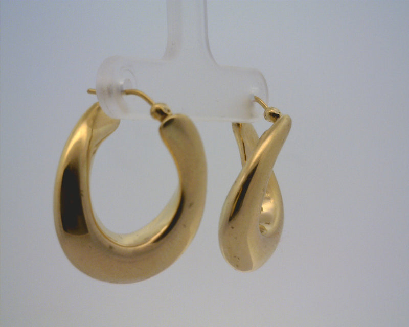 14K YG Hoop Earrings