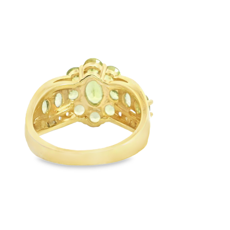 Gold Plated Sterling Silver Peridot Ring