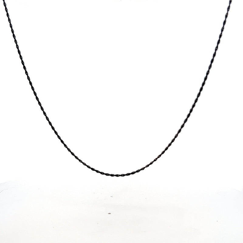 Black Plated Stainless Steel Rope Chain