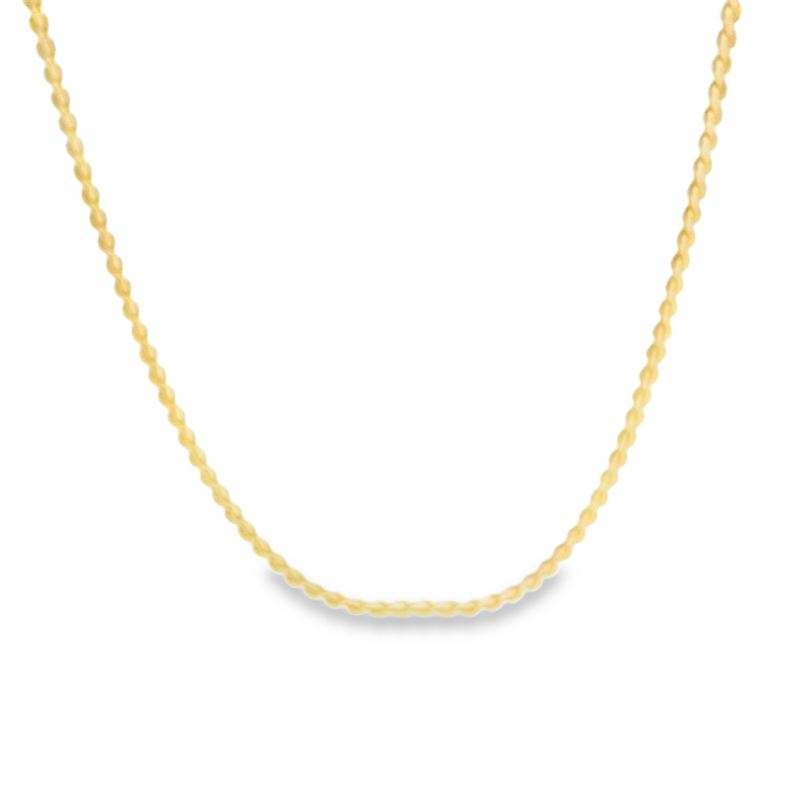 22K Two Tone Fancy Link Chain 18"