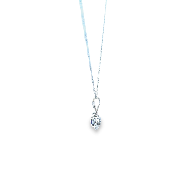 14K WG Sapphire & Diamond Pendant