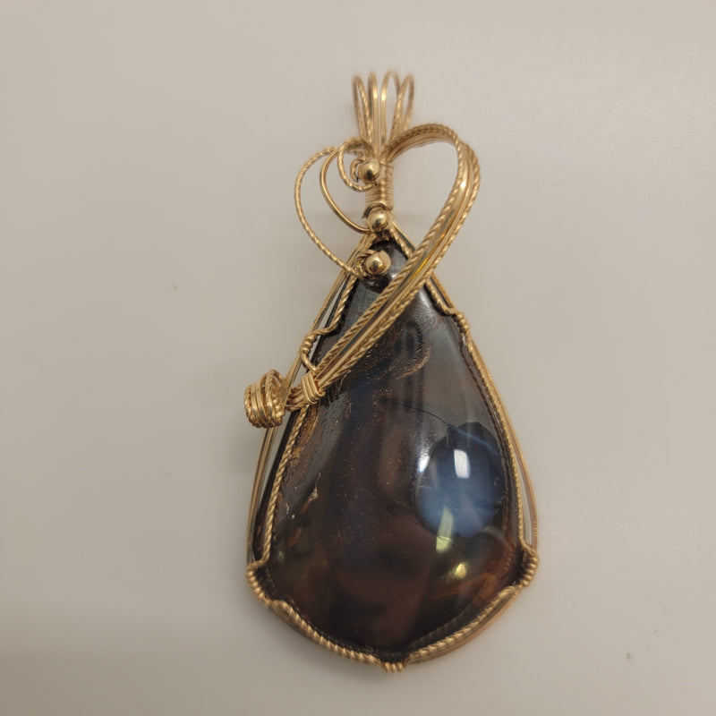 GOLD PLATED WIRE WRAPPED BOULD