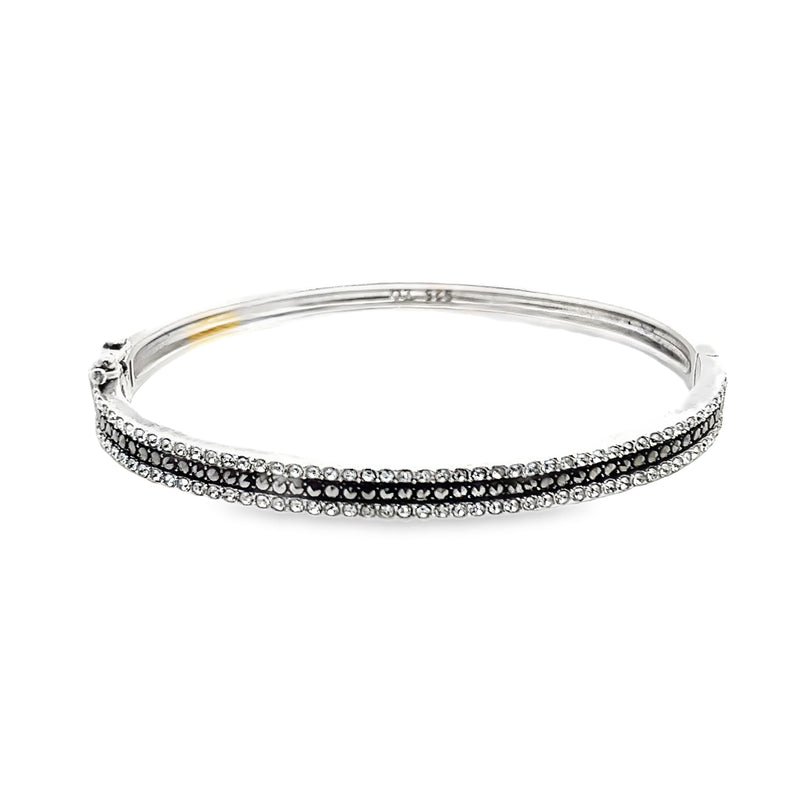 Sterling Silver Marcasite & CZ Bracelet