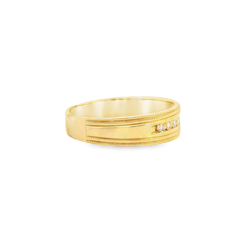 14K YG DIAMOND BAND