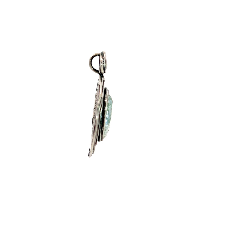 Sterling Silver Roman Glass Pendant