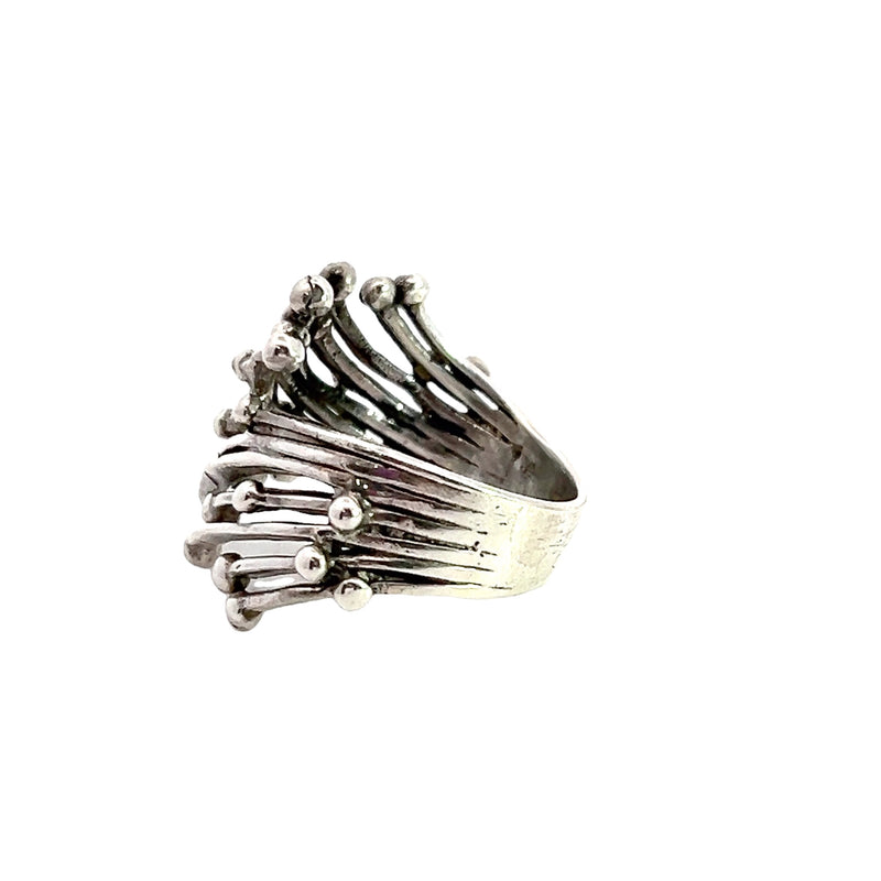 Sterling Silver Multi Row Bypass Ring