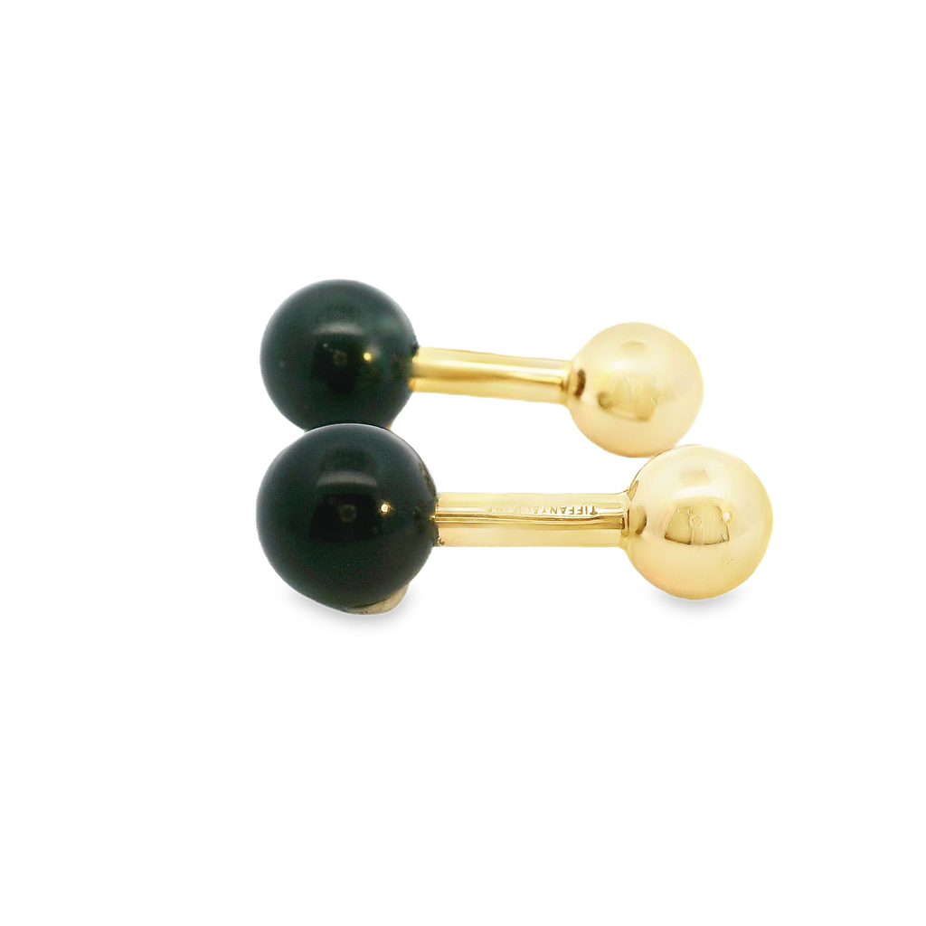 Tiffany & Co. 14K YG Black Onyx Cufflinks