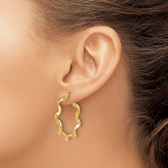 Sterling Silver Gold Plated Hoops