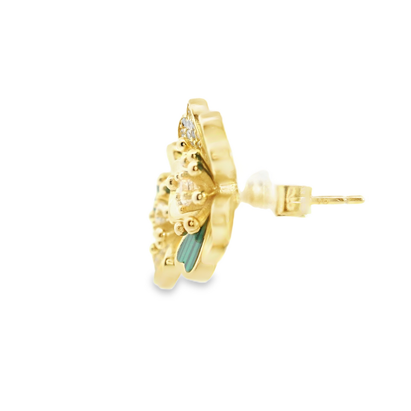 Gold Plated Gemstone Earrings