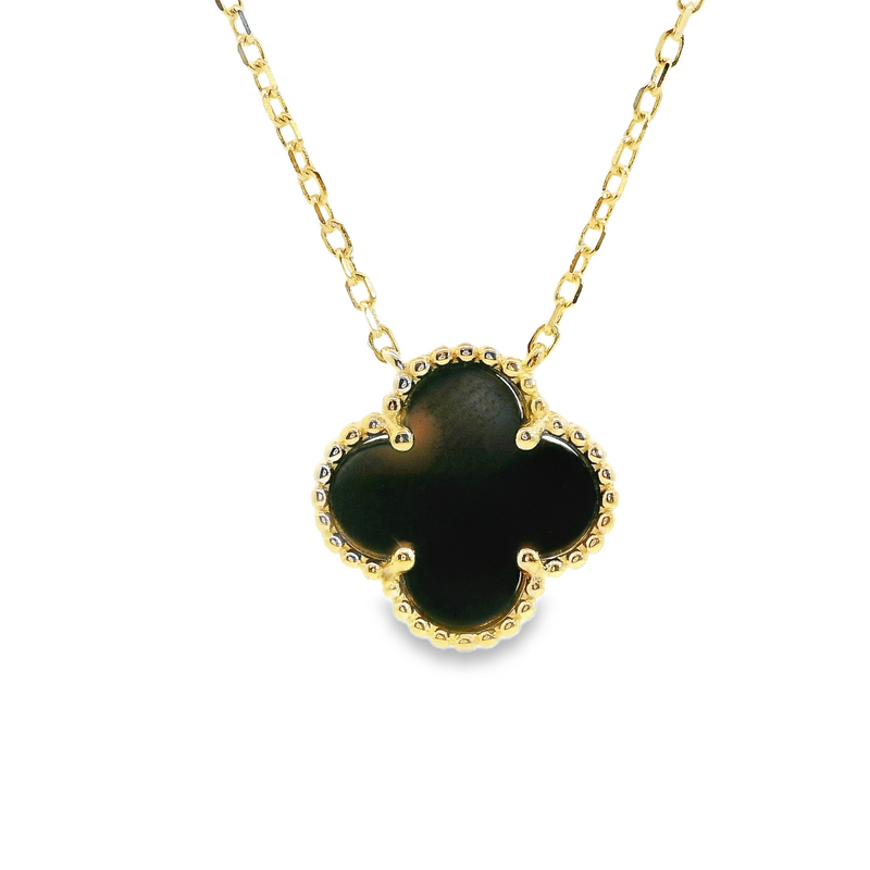 Gold Plated Onyx Necklace
